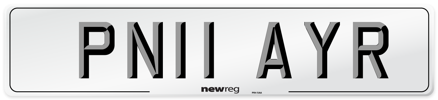 PN11 AYR Number Plate from New Reg